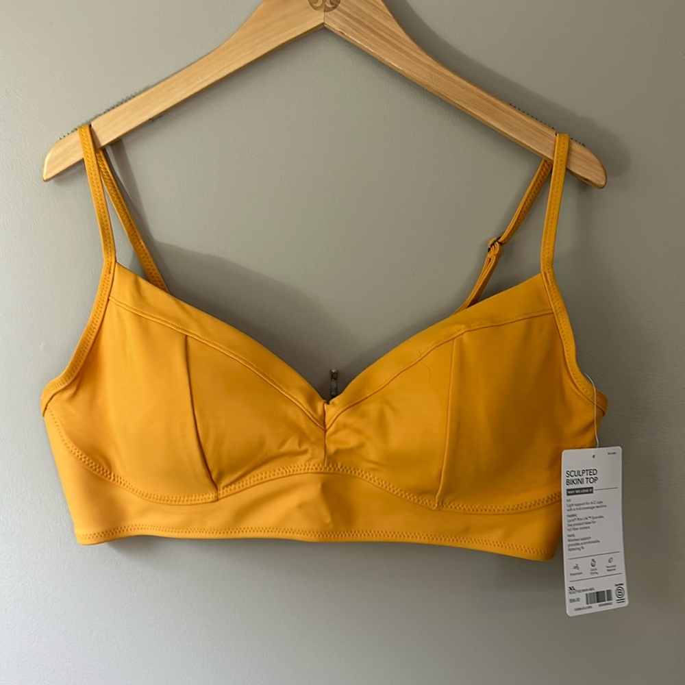 Athleta Sculpted Bikini Top ABYL Sz XL‎ NWT
